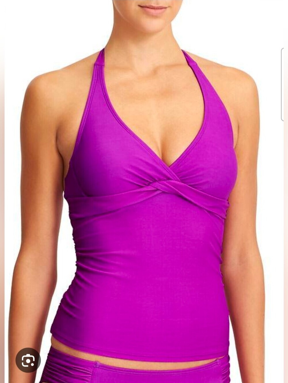 ❤️ ATHLETA SWIM TARA HALTER TANKINI TOP, 34B/C